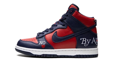 Кроссовки Nike SB Dunk High Supreme By Any Means, темно-синие/красные