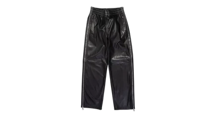 Мужские кожаные спортивные штаны Purple Brand, черные