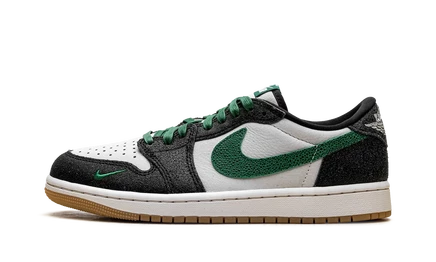 Мужские кроссовки Jordan AJ1 Low OG, черно-зеленые