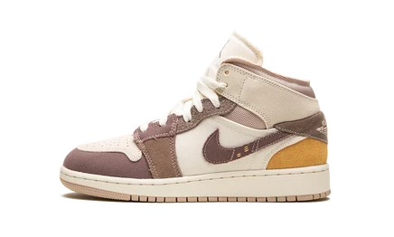 Детские кроссовки Jordan Air Jordan 1 Mid SE Craft, тауп