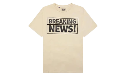 Мужская футболка Gallery Dept. Breaking News, бело-черная