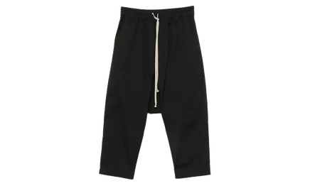 Мужские кожаные брюки Rick Owens Cropped, черные