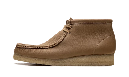 Женские ботинки Clarks Wallabee кожаные, светло-коричневые