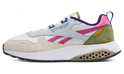 Кроссовки Reebok Classic Leather Hexa, бело-розово-зеленые