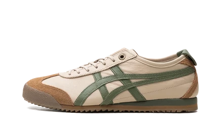 Кроссовки Onitsuka Tiger Mexico 66, бежево-коричневые/зелёные