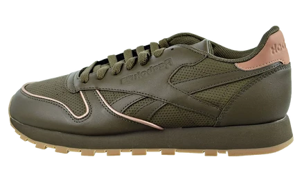 Кроссовки Reebok Classic Leather, Army Green Rose Gold Gum