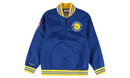 Куртка-пуловер Mitchell & Ness Golden State Warriors, синяя