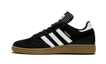 Кеды Adidas Busenitz, черно-белые с коричневой подошвой