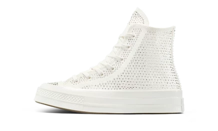 Кеды Converse Chuck 70 Hi, белые с кристаллами Swarovski