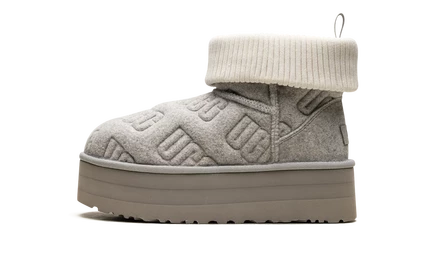 Ботинки ugg classic mini platform felted, серые