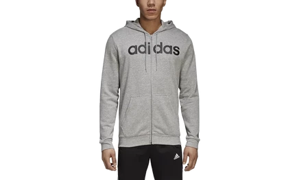 Худи на молнии Adidas Essentials Camo Linear, серая
