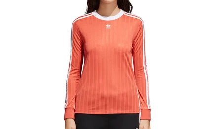 Свитшот Adidas 3-Stripes Adicolor, красно-белый