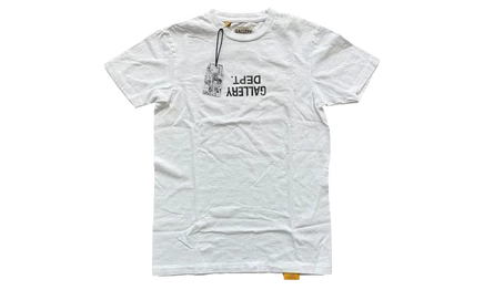 Мужская футболка Gallery Dept. Upside Down GD234, бело-черная