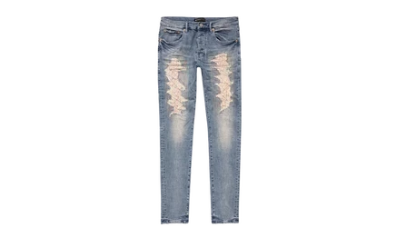 Футболка Purple Brand Vintage Thread Repair, светлый индиго