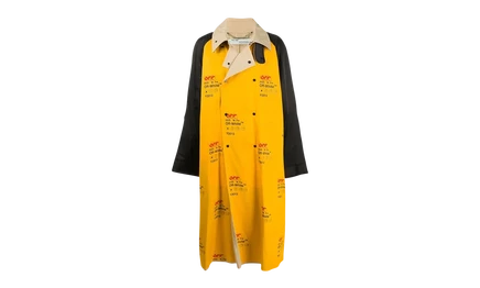 Тренч Off-White Industrial Trench Coat, желтый
