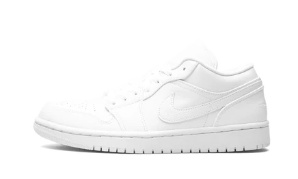 Женские кеды jordan aj1 low «triple white», белые