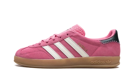 Женские кеды Adidas Gazelle Indoor, розово-зеленые