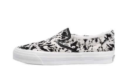 Унисекс слипоны Vans Classic Slip-On 98 «Pony Hair», черно-белые