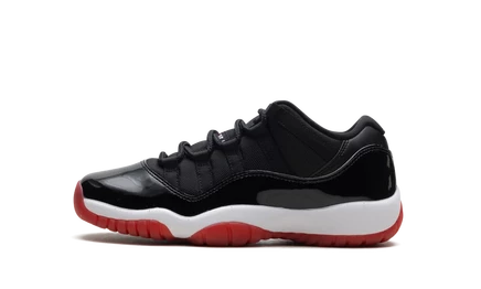 Детские кроссовки Jordan 11 Retro Low GS Bred, черно-красные