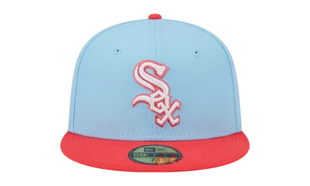 Бейсболка New Era 59FIFTY Уайтсокс, голубая/красная/серая
