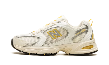 Кроссовки New Balance 530, светло-серые/белые/жёлтые/серебристые