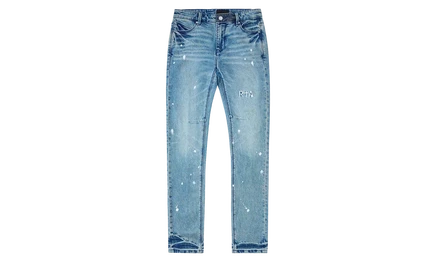 Джинсы RTA Clayton Splattered Denim, индиго