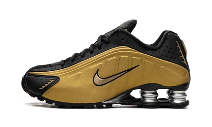Женские кроссовки Nike Shox R4, золотистые
