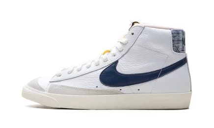 Кеды Nike Blazer Mid, бело-денимовые