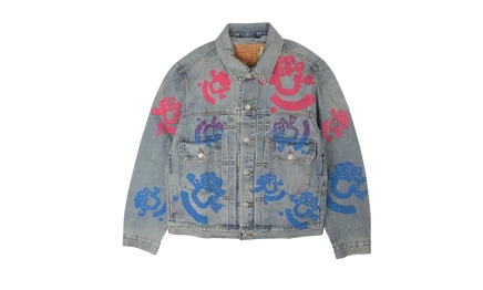 Унисекс джинсовая куртка Denim Tears Type-2, розово-голубая