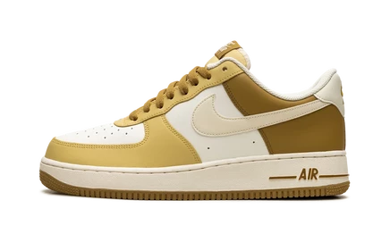 Кеды Nike Air Force 1 Low Bronzine, бело-золотые