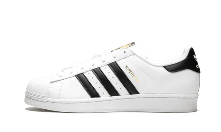 Кеды Adidas Superstar C77124 бело-черно-золотые