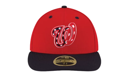 Унисекс кепка New Era 59FIFTY Nationals, красная/чёрная