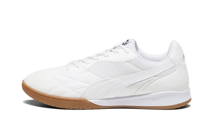 Футбольные бутсы Puma King Top IT, бело-золотые