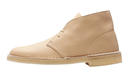 Мужские кожаные ботинки Clarks Desert Boot 44809, кремовые