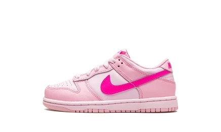 Детские кроссовки Nike Dunk Low PS Triple Pink, розовые