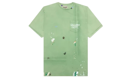 Мужская футболка Gallery Dept. GD323, зелено-белая