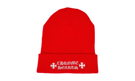 Шапка-бини Chrome Hearts CH Logo, красная