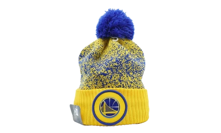 Унисекс шапка New Era Warriors с помпоном, желтая