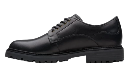 Мужские туфли Clarks Clarkridge Lo, кожаные, черные