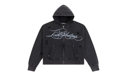 Мужское худи LOSTSHDWS Distressed Script, черное