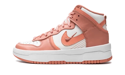 Женские кроссовки Nike Dunk High Up, белые/пыльно-розовые