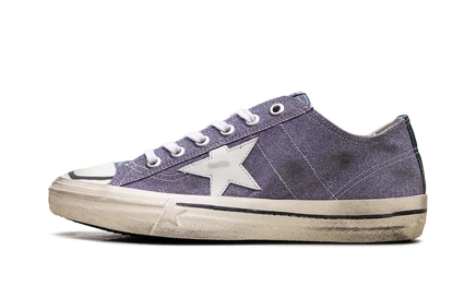 Кеды Golden Goose V-Star Lab, сиреневые с глиттером