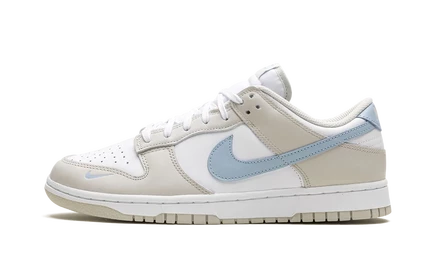 Женские кеды Nike Dunk Low, светло-бежевые/синие