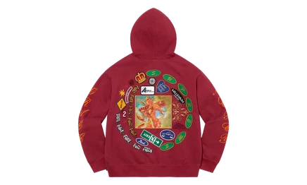 Худи Supreme Patches Spiral SS 23, кардинал