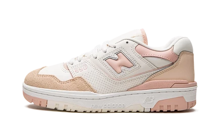 Женские кроссовки New Balance 550, бело-розовые