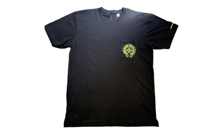 Мужская футболка Chrome Hearts Horseshoe, черно-желтая
