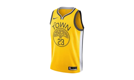 Майка Nike Warriors Swingman Earned Edition, желто-зеленая