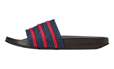 Мужские шлепанцы Adidas Adilette, темно-синие с красным