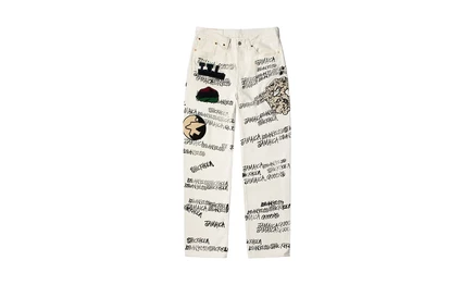 Джинсы Denim Tears TTL 501 Stussy x Our Legacy, белые