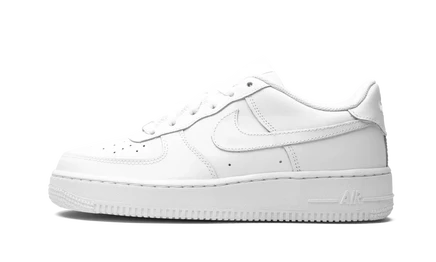 Мальчиковые кеды Nike Air Force 1 GS «White on White» 314192 117, белые